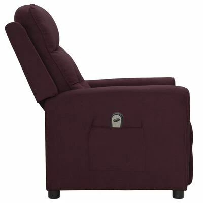 VidaXL Fauteuil inclinable électrique Violet Tissu 6 VidaXL Fauteuil inclinable électrique Violet Tissu – Image 4