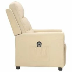 VidaXL Fauteuil inclinable électrique Crème Tissu -Fauteuils Soldes image 4 3098910