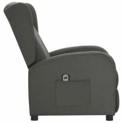 VidaXL Fauteuil inclinable électrique Gris foncé Tissu -Fauteuils Soldes image 4 3098926
