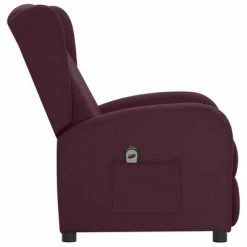 VidaXL Fauteuil inclinable électrique Violet Tissu -Fauteuils Soldes image 4 3098932