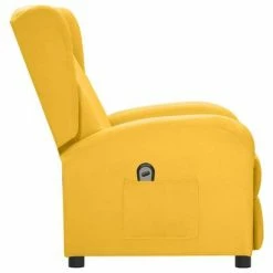 VidaXL Fauteuil inclinable électrique Jaune Tissu -Fauteuils Soldes image 4 3098936