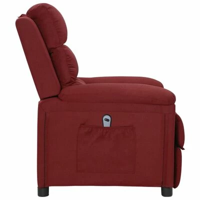VidaXL Fauteuil inclinable électrique Rouge bordeaux Tissu 6 VidaXL Fauteuil inclinable électrique Rouge bordeaux Tissu – Image 4