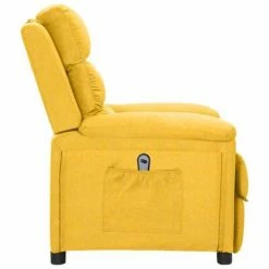 VidaXL Fauteuil inclinable électrique Jaune Tissu -Fauteuils Soldes image 4 3098974