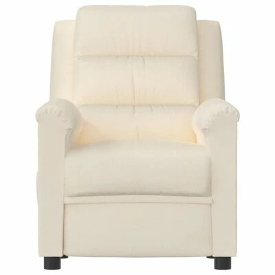 VidaXL Fauteuil inclinable électrique Crème Velours 6 VidaXL Fauteuil inclinable électrique Crème Velours – Image 4