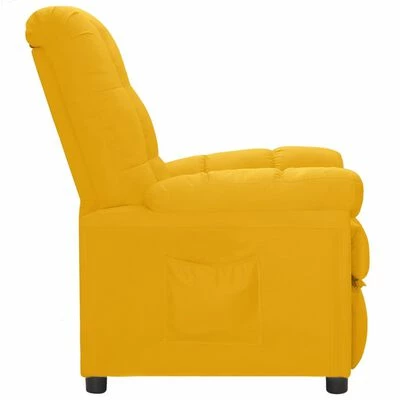 VidaXL Fauteuil inclinable électrique Jaune Tissu 6 VidaXL Fauteuil inclinable électrique Jaune Tissu – Image 4