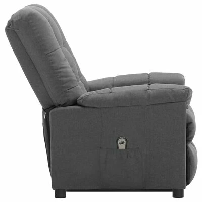 VidaXL Fauteuil inclinable Gris clair Tissu 6 VidaXL Fauteuil inclinable Gris clair Tissu – Image 4