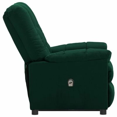 VidaXL Fauteuil inclinable Vert foncé Tissu 6 VidaXL Fauteuil inclinable Vert foncé Tissu – Image 4