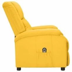 VidaXL Fauteuil inclinable électrique Jaune Tissu -Fauteuils Soldes image 4 3100365