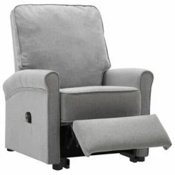 VidaXL Fauteuil inclinable Gris clair Tissu 11 VidaXL Fauteuil inclinable Gris clair Tissu -Fauteuils Soldes image 4 3100371