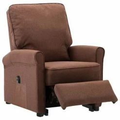 VidaXL Fauteuil inclinable Marron Tissu -Fauteuils Soldes image 4 3100373
