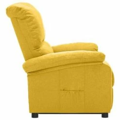 VidaXL Fauteuil releveur inclinable Jaune Tissu 11 VidaXL Fauteuil releveur inclinable Jaune Tissu -Fauteuils Soldes image 4 3100393