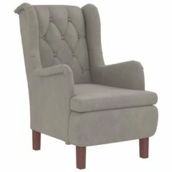 VidaXL Fauteuil avec tabouret Gris clair Velours 11 VidaXL Fauteuil avec tabouret Gris clair Velours -Fauteuils Soldes image 4 3121241