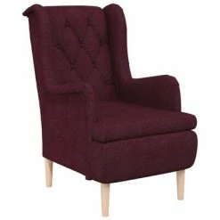 VidaXL Fauteuil avec tabouret Violet Tissu 11 VidaXL Fauteuil avec tabouret Violet Tissu -Fauteuils Soldes image 4 3121258