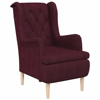 VidaXL Fauteuil avec tabouret Violet Tissu 6 VidaXL Fauteuil avec tabouret Violet Tissu – Image 4