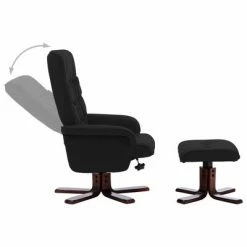 VidaXL Fauteuil inclinable avec repose-pied Noir Similicuir 11 VidaXL Fauteuil inclinable avec repose-pied Noir Similicuir -Fauteuils Soldes image 4 320117