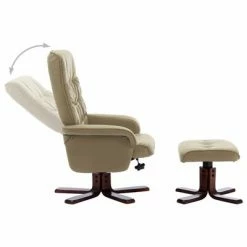 VidaXL Fauteuil inclinable avec repose-pied Cappuccino Similicuir -Fauteuils Soldes image 4 320123