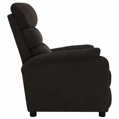 VidaXL Fauteuil inclinable Marron foncé Tissu 6 VidaXL Fauteuil inclinable Marron foncé Tissu – Image 4