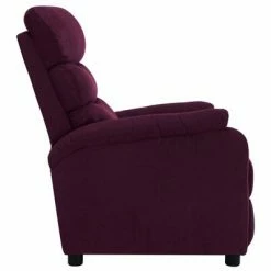 VidaXL Fauteuil inclinable Violet Tissu -Fauteuils Soldes image 4 321223