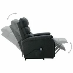 VidaXL Fauteuil inclinable Gris foncé Tissu -Fauteuils Soldes image 4 321237