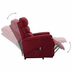 VidaXL Fauteuil inclinable Rouge bordeaux Tissu 11 VidaXL Fauteuil inclinable Rouge bordeaux Tissu -Fauteuils Soldes image 4 321239