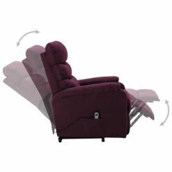 VidaXL Fauteuil inclinable Violet Tissu -Fauteuils Soldes image 4 321243