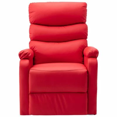 VidaXL Fauteuil inclinable Rouge Similicuir 6 VidaXL Fauteuil inclinable Rouge Similicuir – Image 4