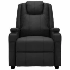 VidaXL Fauteuil inclinable Noir Similicuir 11 VidaXL Fauteuil inclinable Noir Similicuir -Fauteuils Soldes image 4 321304
