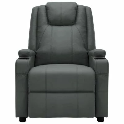 VidaXL Fauteuil inclinable Anthracite Similicuir 6 VidaXL Fauteuil inclinable Anthracite Similicuir – Image 4