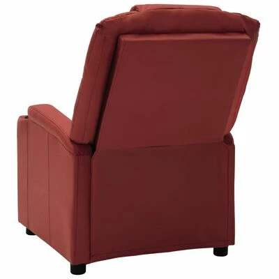 VidaXL Fauteuil inclinable Rouge bordeaux Similicuir 6 VidaXL Fauteuil inclinable Rouge bordeaux Similicuir – Image 4