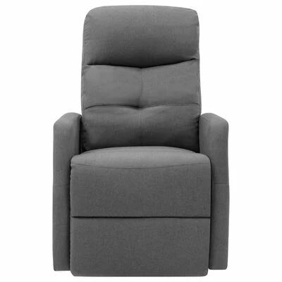 VidaXL Fauteuil inclinable sur pied Gris clair Tissu 6 VidaXL Fauteuil inclinable sur pied Gris clair Tissu – Image 4