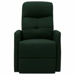 VidaXL Fauteuil inclinable sur pied Vert foncé Tissu -Fauteuils Soldes image 4 321338