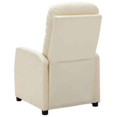 VidaXL Fauteuil inclinable Blanc Similicuir 6 VidaXL Fauteuil inclinable Blanc Similicuir – Image 4