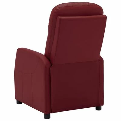 VidaXL Fauteuil inclinable Rouge bordeaux Similicuir 6 VidaXL Fauteuil inclinable Rouge bordeaux Similicuir â Image 4