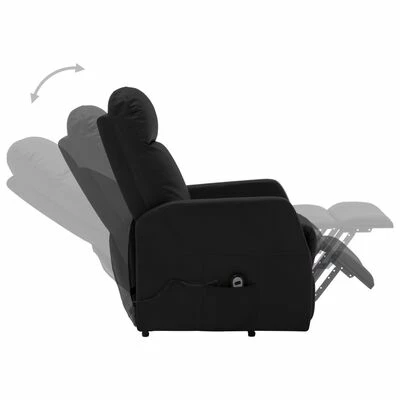 VidaXL Fauteuil inclinable Noir Similicuir 6 VidaXL Fauteuil inclinable Noir Similicuir – Image 4