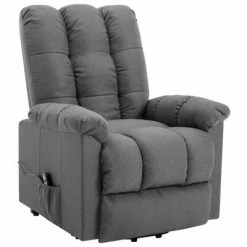 VidaXL Fauteuil inclinable Gris clair Tissu 11 VidaXL Fauteuil inclinable Gris clair Tissu -Fauteuils Soldes image 4 321380