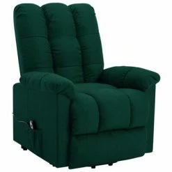 VidaXL Fauteuil inclinable Vert foncé Tissu -Fauteuils Soldes image 4 321386