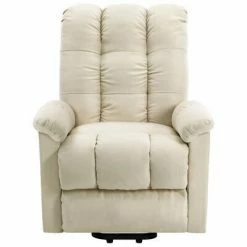 VidaXL Fauteuil inclinable Crème Tissu -Fauteuils Soldes image 4 321389