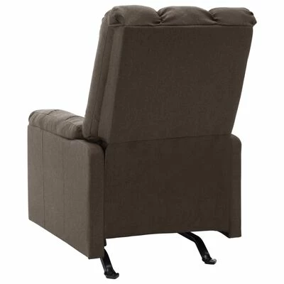 VidaXL Fauteuil inclinable Marron foncé Tissu 6 VidaXL Fauteuil inclinable Marron foncé Tissu – Image 4