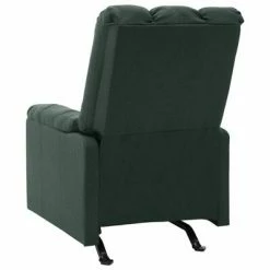 VidaXL Fauteuil inclinable Vert foncé Tissu -Fauteuils Soldes image 4 321406