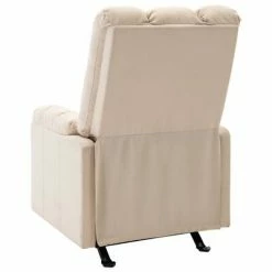 VidaXL Fauteuil inclinable Crème Tissu 11 VidaXL Fauteuil inclinable Crème Tissu -Fauteuils Soldes image 4 321409