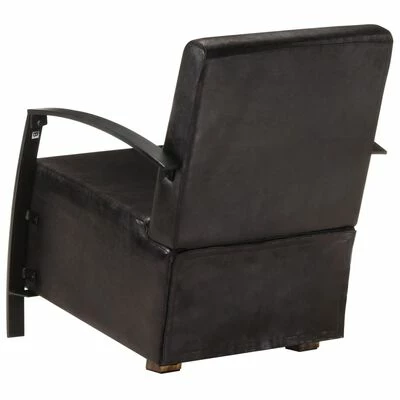 VidaXL Chaise de canapé Noir Cuir véritable 6 VidaXL Chaise de canapé Noir Cuir véritable – Image 4