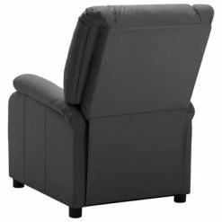 322439 vidaXL Recliner Anthracite Faux Leather -Fauteuils Soldes image 4 322439