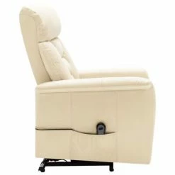VidaXL Fauteuil inclinable Blanc Similicuir 11 VidaXL Fauteuil inclinable Blanc Similicuir -Fauteuils Soldes image 4 324008