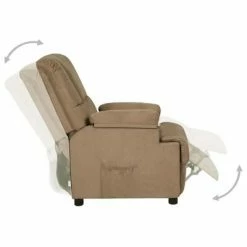 VidaXL Fauteuil inclinable Taupe Similicuir daim 11 VidaXL Fauteuil inclinable Taupe Similicuir daim -Fauteuils Soldes image 4 324047