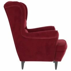 VidaXL Fauteuil Rouge bordeaux Velours -Fauteuils Soldes image 4 324064
