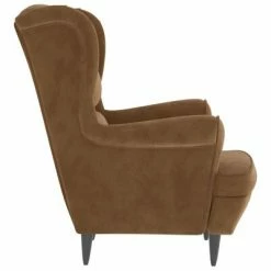 VidaXL Fauteuil Marron Velours -Fauteuils Soldes image 4 324067