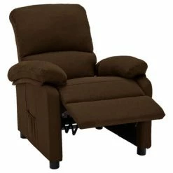VidaXL Fauteuil inclinable Marron foncé Tissu -Fauteuils Soldes image 4 324074