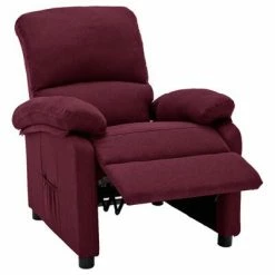 VidaXL Fauteuil inclinable Violet Tissu -Fauteuils Soldes image 4 324076