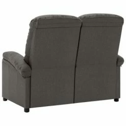 VidaXL Canapé inclinable à 2 places Gris foncé Tissu -Fauteuils Soldes image 4 324090