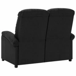 VidaXL Canapé inclinable à 2 places Noir Tissu -Fauteuils Soldes image 4 324091